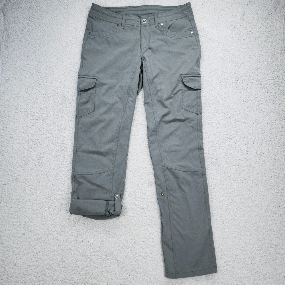 Kuhl Pants Womens 8 Gray Convertible Cargo Hiking Travel Straight Leg Outdoor